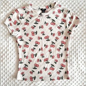 Pink cherries Top Large Y2K